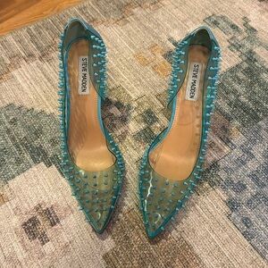 Steve Madden Blue Spike Pumps
